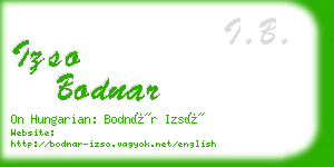 izso bodnar business card